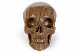Realistic, Polished Picture Jasper Skull #381922-1